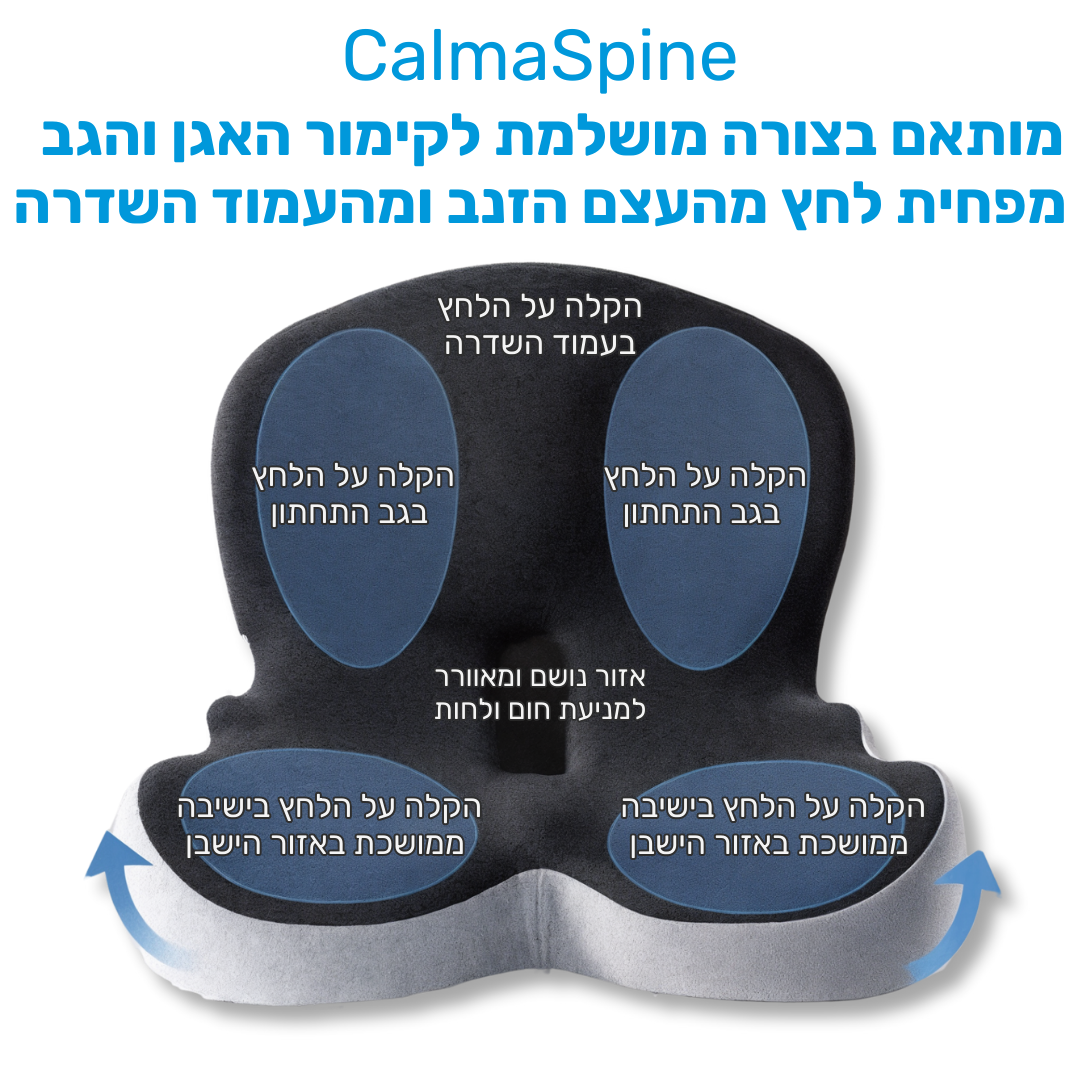 כרית הפרימיום למניעת כאבים ושחיקה בישיבה ממושכת